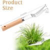 jiaguan Weed Puller With V-Shape Fork,Wooden Handle Manual Patio Weed