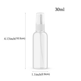 SEVENHEAD 100ml Plastic Essential Oil Spray Bottle 3.4OZ Three Color - Clear, White, Amber, Small Spray Bottle with Plastic Sprayer - Set of 3
