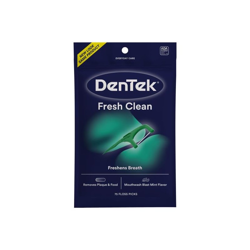 DenTek Fresh Clean Floss Picks, For Extra Tight Teeth, 75