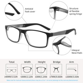 DONGDI Blue Light Blocking Reading Glasses 4 Pack Computer Readers for Women Men,Anti Glare UV Ray Filter Eyeglasses Grey Tortoise +4.00