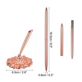 PATIKIL 1 Set Wedding Pen with Pen Holder, Guest Book Pen with Holder, Rose Gold
