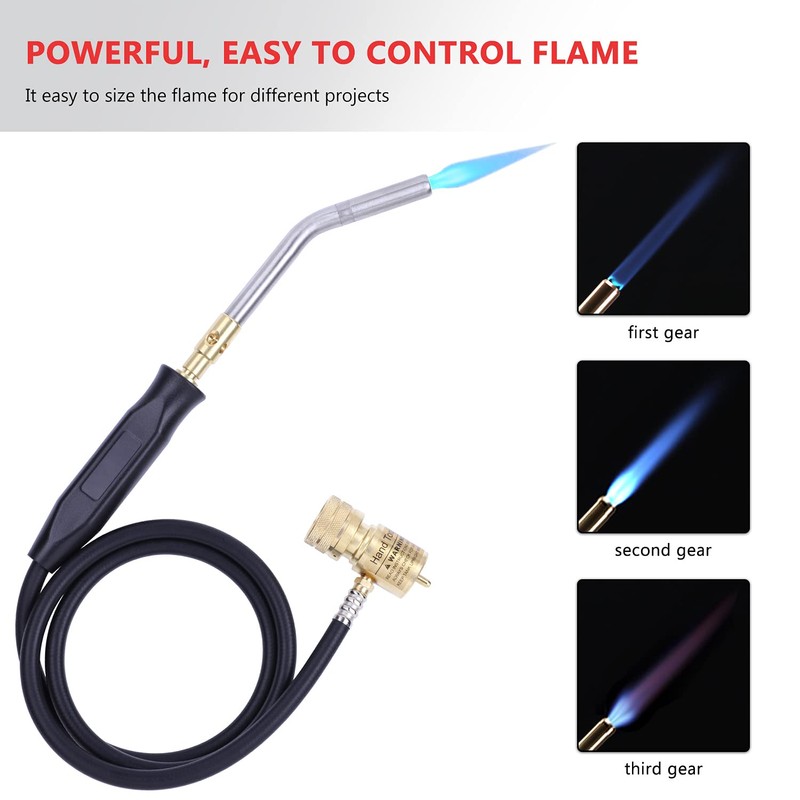 Propane Torch Hand Hose, Mapp Gas Torch,Welding Torch,Hose Length 1.5M/60"Maximum