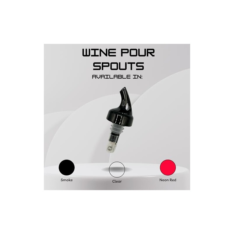 Wine-by-the-Glass 3 oz Portion Spouts with Smoke Top – Pack