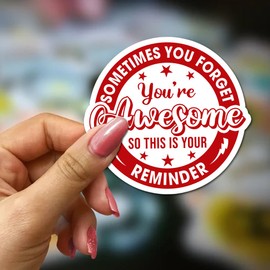 FALIMITLESS Sometimes You Forget You're Awesome So This is Your Reminder Stickers 3Pcs Inspirational Sayings Motivational Stickers Vinyl Waterproof for Notebook, Tumbler, Laptop and Water Bottle