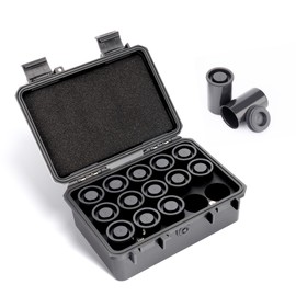 JJC Heavy Duty 35mm Film Case for 15 Rolls of 35mm Films, IP67 Waterproof and Light-Sealed 135 Film Container with Free Canister (No Film Rolls Included)