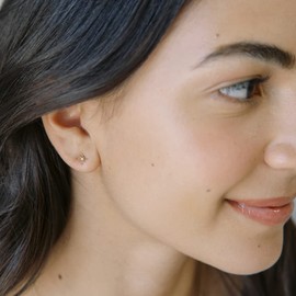 HONEYCAT Celestial Starburst Studs in Gold, Rose Gold, or Silver | Minimalist, Delicate Jewelry (Gold)