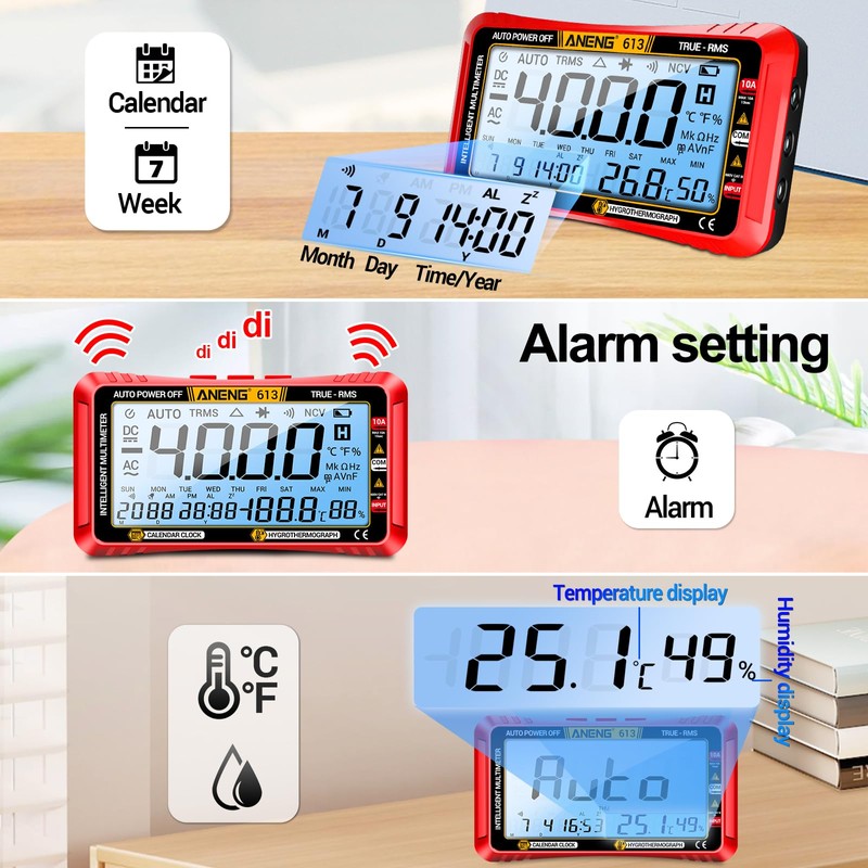 ANENG Digital Multimeter Tester,4000 Counts Voltage Tester,Auto-Ranging TRMS Volt Meter,Large