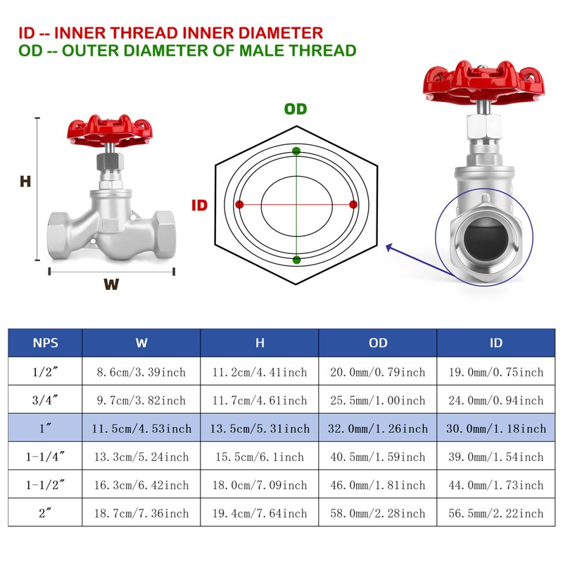 1" NPT Stainless Steel S-Type Globe Valve, Accurately Adjust Flow