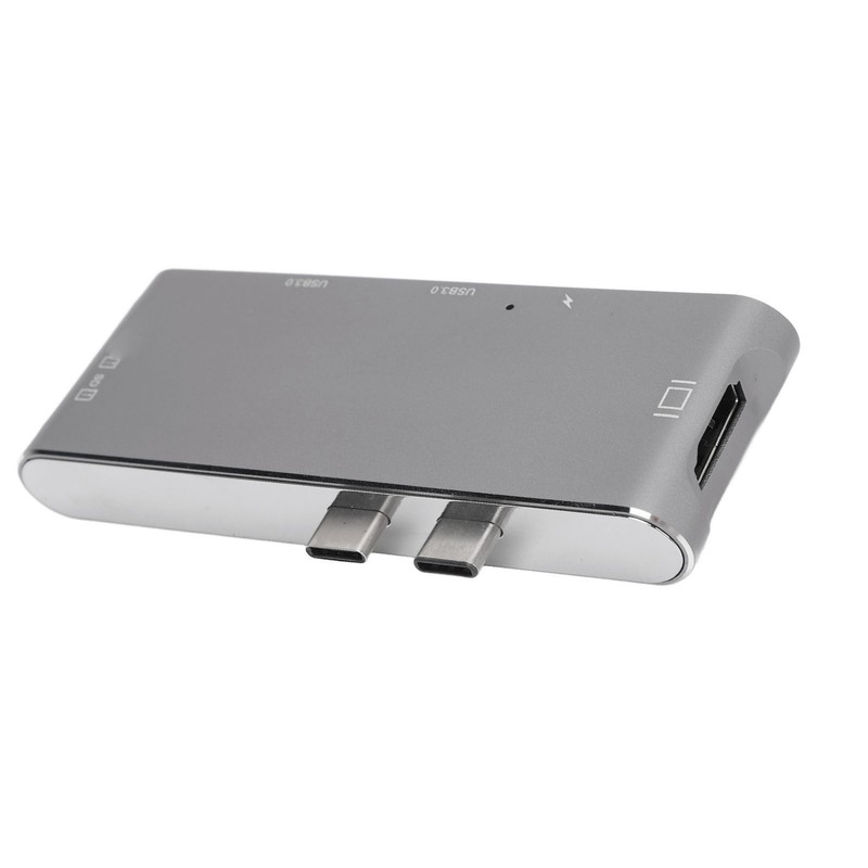 6 in 2 USB C Hub Aluminum Alloy Plug and