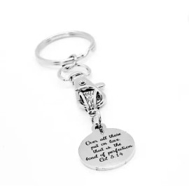 JKCE Designs Put On Love The Bond Of Perfection Charm Keychain, Colossians 3 14, Scripture