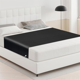 GRUENERDE Grounding Sheets 10% Silver Fiber Grounding Mat for Bed Grounding Flat Sheet All Bed Sizes 26x112in Black