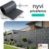NYVI Polyrattan Privacy Screen Strips Privafence Anthracite 255 x 19
