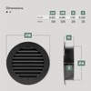 Vent Systems 4'' Inch Black Soffit Vent Cover - Round