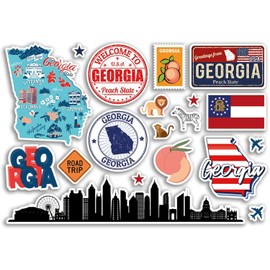 Georgia Aufkleber Set A5 Bogen Vinyl Aufkleber für Gepäck Laptop USA 79161
