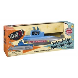 Toysmith Wind Up Diving Submarine Water Toy 7 Inch Automatic Dive Resurface Ages 5 Plus