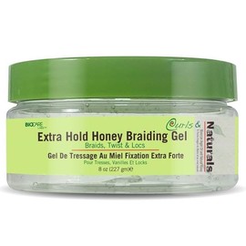 Curls & Naturals Extra Hold Honey Braiding Gel for Braids, Twists and Locs - 8 oz Frizz Control
