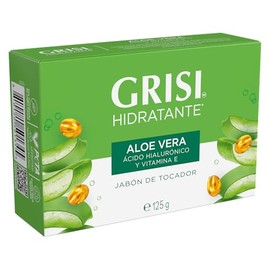 Grisi, Jabón en Barra Aloe Vera con Ácido Hialurónico y Vitamina E, 125 gr