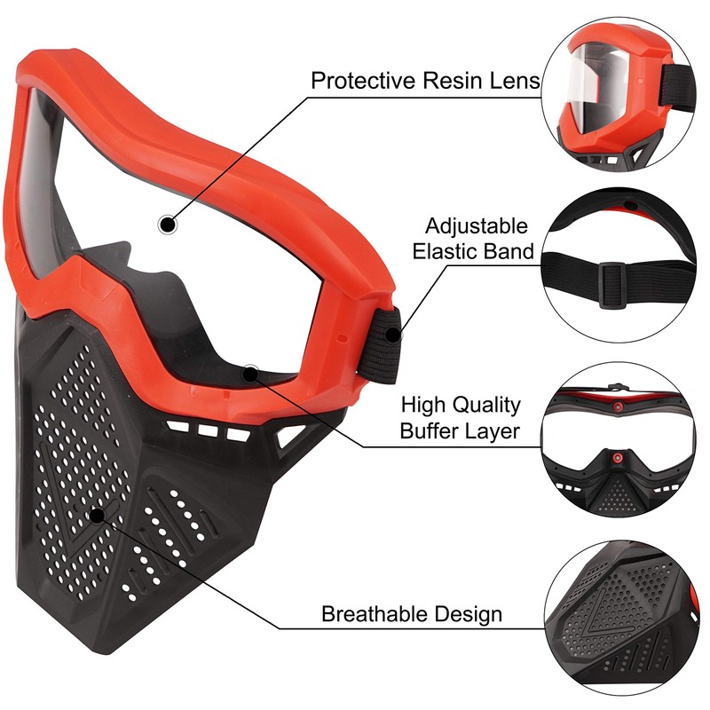 Surper Tactical Mask Compatible with Nerf Rival, Apollo, Zeus, Khaos,