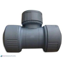 Hep2O / Polyplumb Pb Equal Tee 22mm x 15mm x 22mm Plastic Push-Fit Quantity: (1)