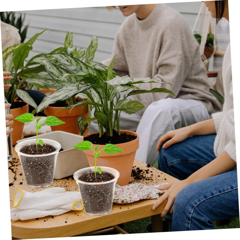 Kisangel Plastic Orchid Pots Set of 10 12cm Outer Diameter