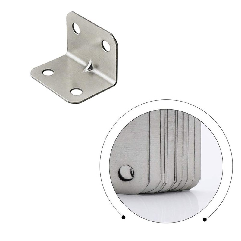 100 Pcs Stainless Steel Corner Bracket,L Shape Corner Brace/Heavy Duty