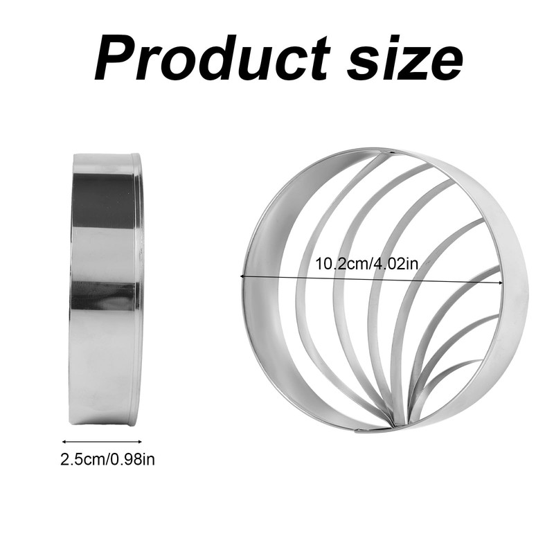 Tinoaly Concha Cutter, Stainless Steel Mexican Bread Mold Stamp, 4in/10.2cm