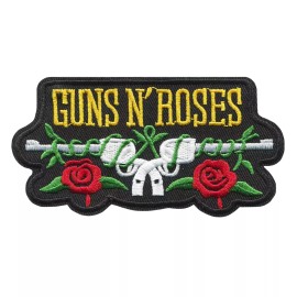 Patchwork Paradise Guns And Roses Embroidered Iron On Patch Vintage American Classic Punk Rock