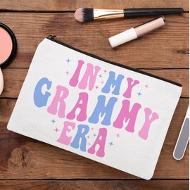 NMPCreativeStore In My Grammy Era Makeup Bag - Baby Announcement For Grammy - New Baby Gifts - Promoted To Grammy Makeup Bag - Makeup Bag Gifts For Grammy On Mothers Day- Birthday- Christmas
