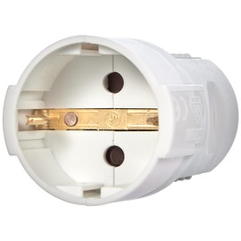 UNITEC Schuko Coupling with Kink Protection White