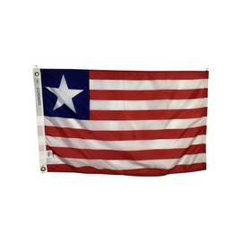 2x3' Liberia Flag - All Weather Nylon & Reinforced Fly End Stitching - Made in USA