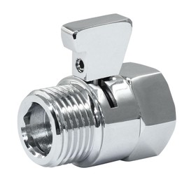 Waziaqoc Water Flow Control Valve, G1/2 Shower Head Flow, Brass Shut-off Valve with Handle Lever Valve for Handheld Shower Head, Brushed Nickel