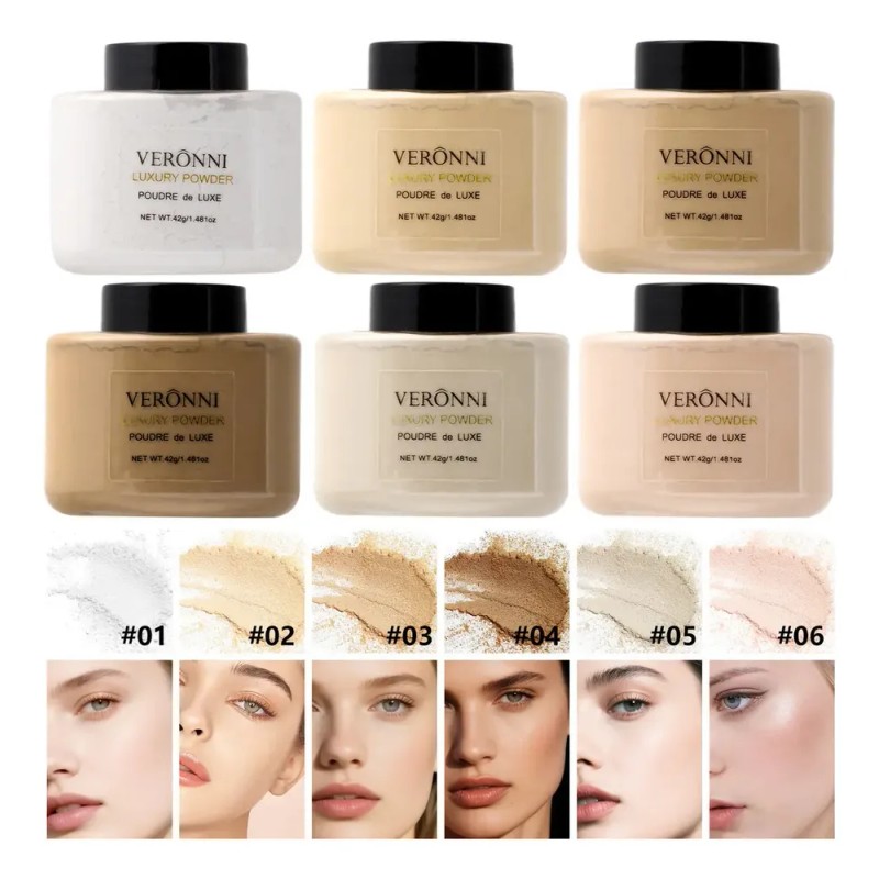 Polvo Fijador Banana Traslucido Setting Powder Con Brocha