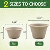 SAHENITEANA Bagasse Fiber Souffle Cups, 100% Biodegradable, Mini Paper Disposable