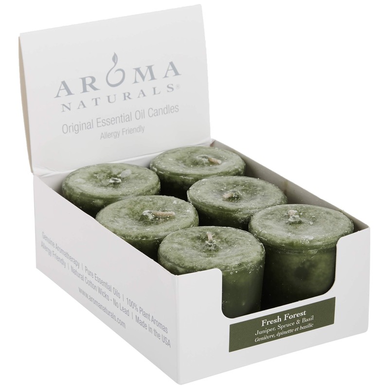Aroma Naturals Votive Candles Essential Oil with Juniper Spruce and