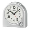 SEIKO Maris Non Ticking Desk/Alarm Clock, Silver