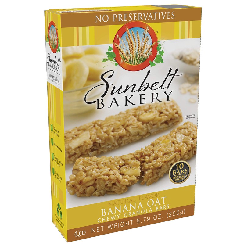 Sunbelt Bakery Banana Oat Chewy Granola Bar, 0.9 oz Bars,