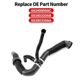 Engine Lower Radiator Coolant Water Hose Pipe for Jeep Compass 2017-2022, Replacement for Coolant Reservoir Radiator Pipe AC Hose Radiator Outlet #68380330AA 68380330AB 68249896AC