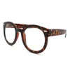 Tortoise Oversized Round Thick Horn Rim Clear Lens Fashion Eye