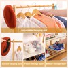 Vilaxing Kids Clothing Rack Bamboo with 2 Storage Baskets and