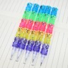 Acfun 15PCS Stackable Bear Pencils, Plastic Non-Sharpening Stacking Pencil，5 in