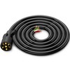 WOLFWILL 7 Pin Trailer Wire Plug, 10ft 7 Way Trailer