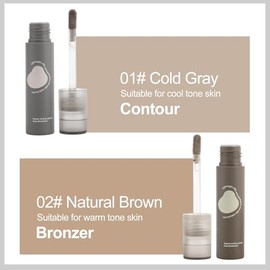 Erinde Barra de Contorno Líquida Tono Frío – Bronceador Crema Gris Frío para un Aspecto Esculpido, Acabado Mate Ligero y Mezclable, Maquillaje de Cont