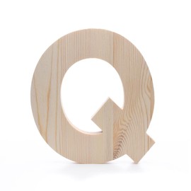 Hampton Art Wood Letter Chunky 8" Q, Wooden Letters, Wood Letters, Wooden Letters Wall Decor, Large Letters 8 Inch, Small for Crafts