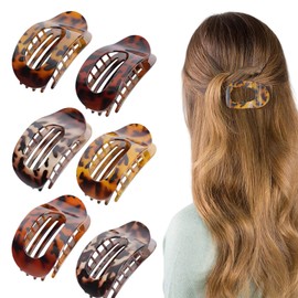 Pack of 6 flat hair clips, French duck beak hair clips, flat hair clips, large hair clips, flat hair clips, hold hair clip, hair clips for side thick hair