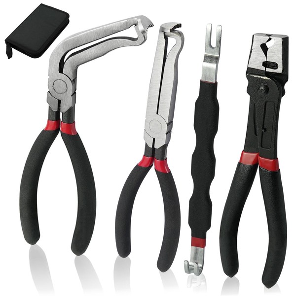 MANUTEX 4Pcs Automotive Electrical Disconnect Pliers Set Straight & 60Connector