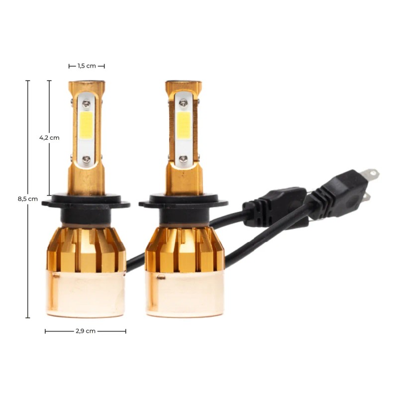 Kit Luces Led 4 Lados Caras S6 4d Cob Faros
