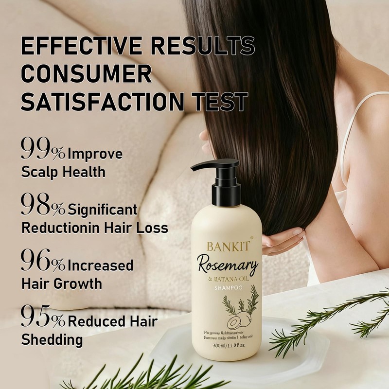 2 Pack Rosemary Batana Shampoo for Thinning Hair,11.8 Fl Oz