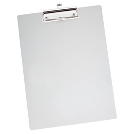 Wedo 057854 Clipboard A4 Writing Board with Rounded Corners Strong Clip and Hanging Hook Aluminium Metal