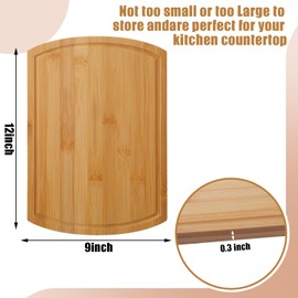 Patelai 12 Pack Large Cutting Boards Bulk Wooden Cutting Board Kitchen Chopping Boards for Crafts DIY Wedding Housewarming Gift (12 x 9 Inch,Bamboo)