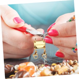 jojofuny 4Pcs Magnetic Necklace Clasp Layering Buckles for DIY Jewelry Making Comfortable Skin Friendly Connectors for Multi Strand Necklaces Elegant Prevent Tangles